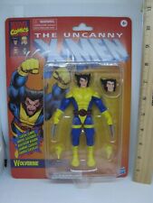 WOLVERINE Uncanny X-Men Retro Card Figure Hasbro 6  Marvel Legends Blue Yellow