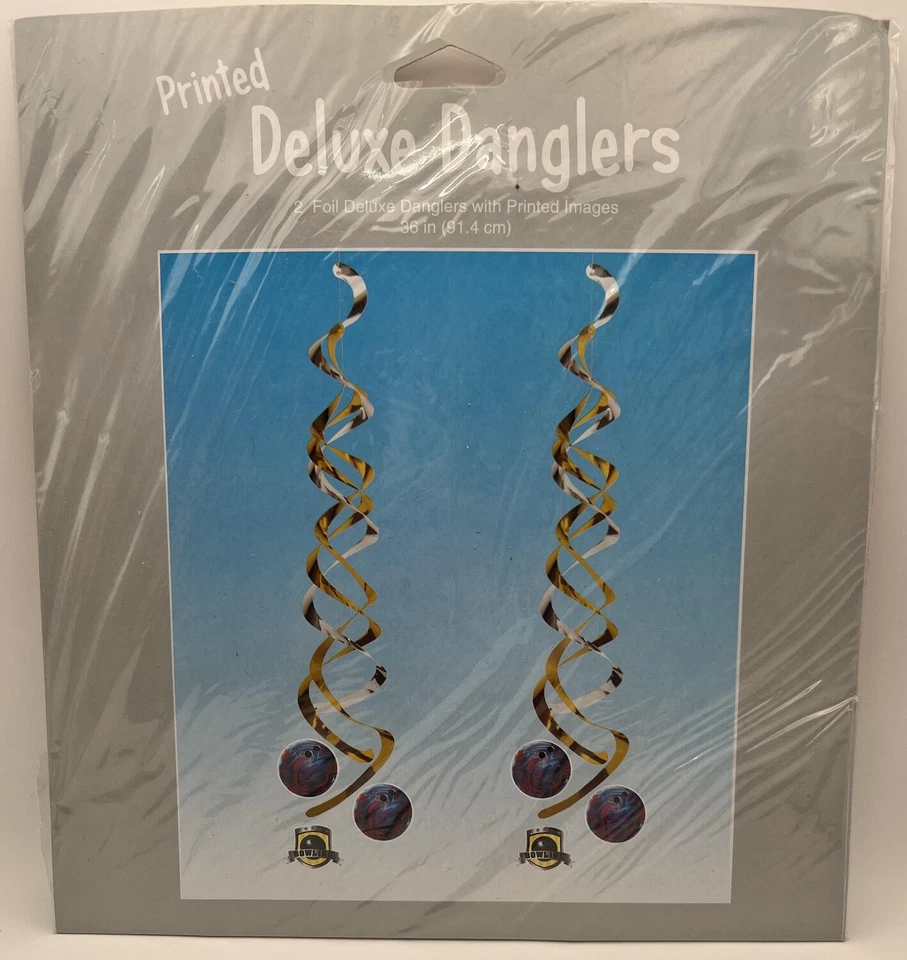 Team Sports Bowling Ball Birthday Party Hanging Decoration Dangling Cutouts - Image 1 of 1