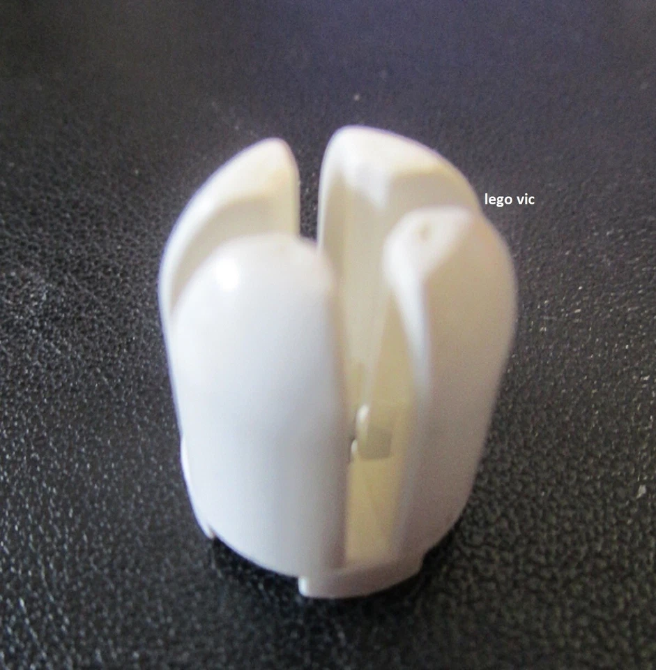 Lego 33287 x2 Brick Round White Dome Top with Cross Scala 3148 Foot 3423 A89 - Photo 1/1