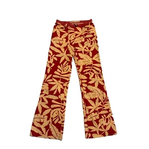 Fox Girl Kids Girls Youth 12 Tropical Flower Floral Print Wide Leg Flared Pants - Picture 1 of 9