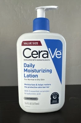 Loción hidratante diaria CeraVe, piel normal a seca, 16 FL OZ NUEVO Foto 1 de 4