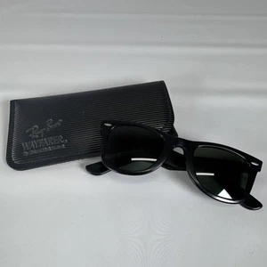 VINTAGE B&L RAY-BAN USA L2009 WNAS BLACK EBONY G15 WAYFARERS 5024 SUNGLASSES - Picture 1 of 10