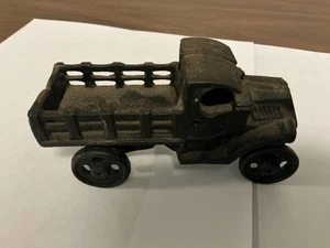 Vintage Reproduktion von 20er Jahre Gusseisen Pritsche Rungenwagen 5 cm lang - Bild 1 von 5