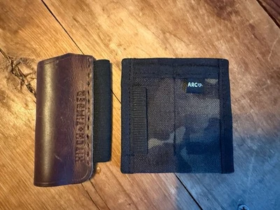 Lote organizador EDC enganche y madera Arc Company cuero y nailon soporte para bolígrafo Foto 1 de 2