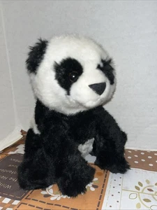 2009 Aurora Panda Bear Cub Baby Sitting Plush Beanbag Stuffed Animal Toy - Picture 1 of 6