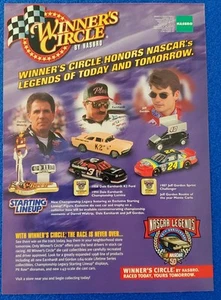1998 WINNER'S CIRCLE NASCAR RACING LEGENDS WALTRIP EARNHARDT DIE CAST PRINT AD - Picture 1 of 1