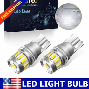 T10 194 168 LED Car License Plate Lights Wedge Tail Side Lamp 12V No Error White - Picture 1 of 10