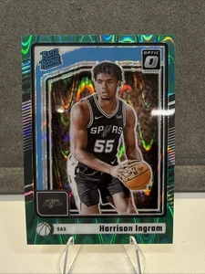 2024-25 Donruss Optic Harrison Ingram RC Green Wave Prizm  Spurs #251 - Picture 1 of 2