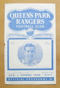 QUEENS PARK RANGERS QPR v SWANSEA TOWN 1949/1950 VG Condition Football Programme - Picture 1 of 2