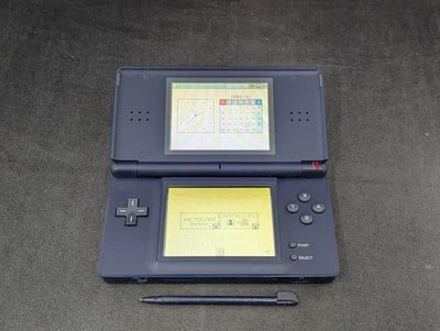 B525 Nintendo DS Lite console Enamel Navy Japan NDS w/pen x - Image 1 of 4