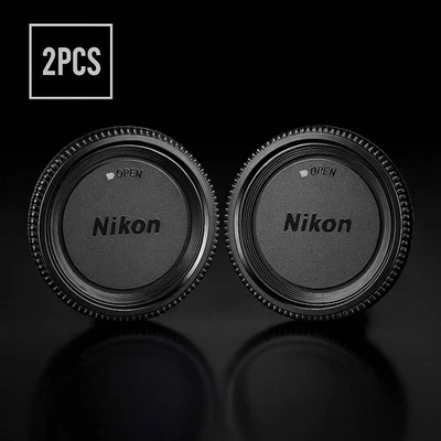 2pc Genuine Nikon Body Cap Cover For Film Digital SLR DSLR D750 D90 D810 D3500 F - Image 1 of 4