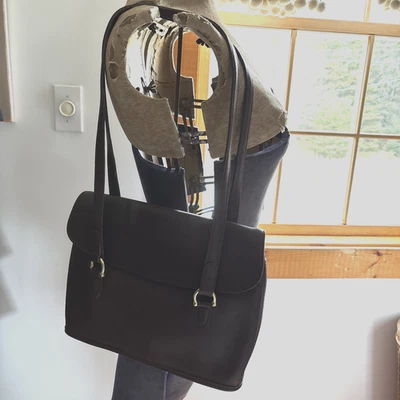 De Colección Bolso Coach 9808 Cartera Cuero Ecuestre Solapa Shopper Bolso de Hombro EE. UU. 90s Foto 1 de 4