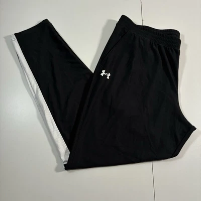 Under Armour Twister Sweatpants 2XL Track Black Warm Up Ankle Zip Drawstring - Image 1 of 4