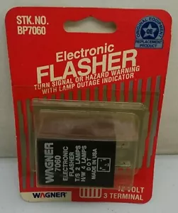 BP7060 Wagner 3 Terminal 12 Volt Electronic Flasher BP7060 Electronic Flasher - Picture 1 of 3