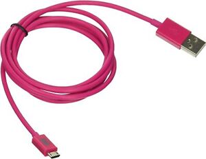 PureGear 48" Charge-Sync Cable for Micro USB Devices - Magenta