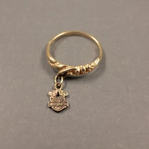 10k Black Hills Gold Harley-Davidson Charm Ring Size 8.75 - Picture 1 of 12
