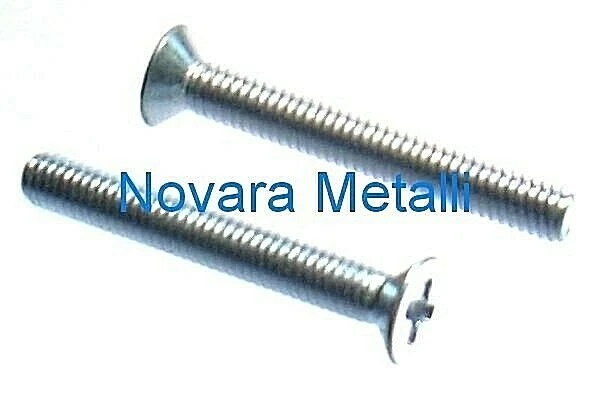 100 viti M5x80 testa piana svasata impronta croce PH countersunk tete fraisée - Immagine 1 di 1