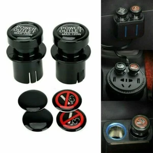 2x Auto Car Cigarette Lighter Socket Plug Outlet Cover Cap 12V 21MM Universal - Picture 1 of 12