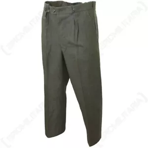 Vintage 1960's-70's Belgian Army O.D. Wool pants, Ex. Grade 1 cd., free shipping - Picture 1 of 10