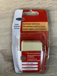 BELKIN PHONE Podwójny moduł Surface Jack RJ11, 2-LINIOWE ZASTOSOWANIE - Zdjęcie 1 z 3