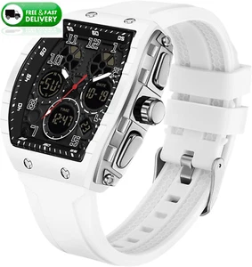 Relojes de diseño para hombre con esfera rectangular única en color blanco.. - Imagen 1 de 12