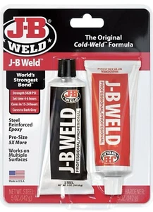 Adhesivo de reparación de metales masilla epoxi fórmula de soldadura en frío con varilla de acero de soldadura J-B - 10 oz - Imagen 1 de 7