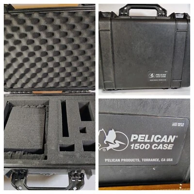 Pelican 1500 Estuche Rígido Resistente Caja de Almacenamiento Impermeable 18" × 13" × 7" con Espuma Foto 1 de 4