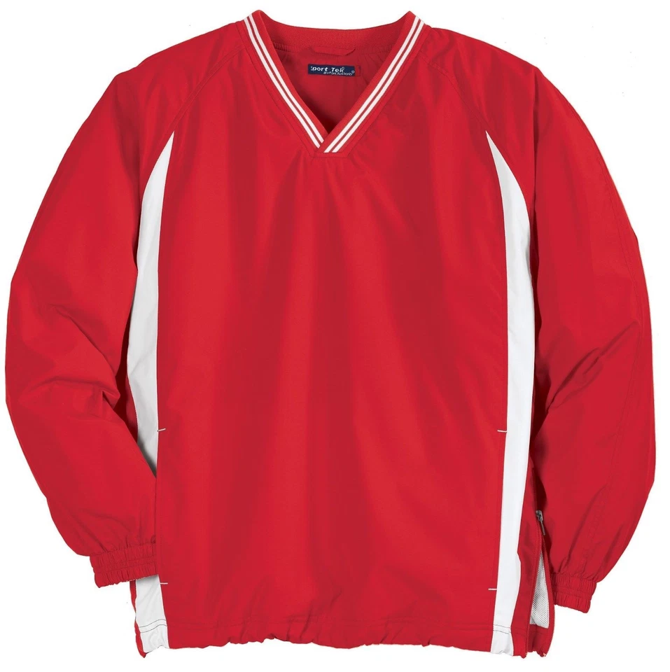 Sport Tek Mens V Neck Golf Pullover WindShirt Jacket S-6XL OR TALL NEW JST62 - Image 1 of 1