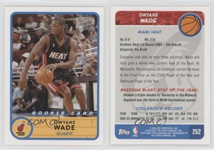 2003-04 Bazooka Dwyane Wade (Dribbling) #252.1 Rookie RC HOF