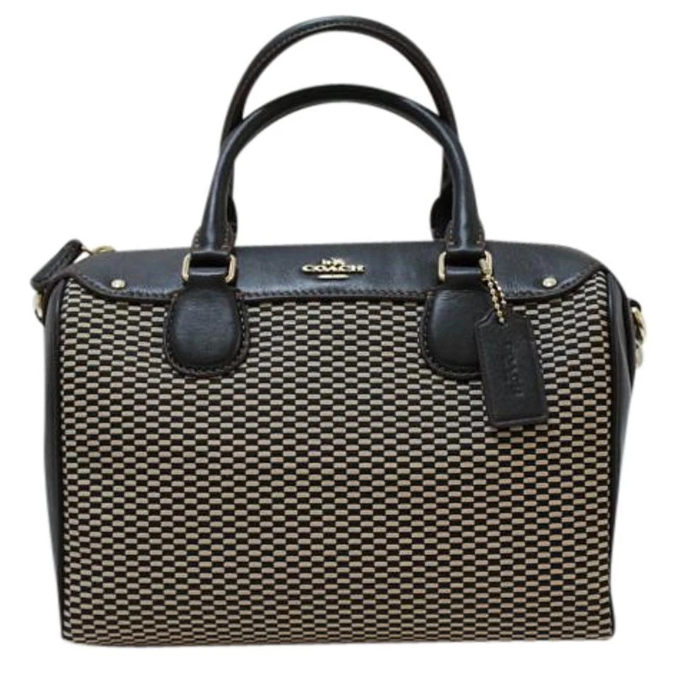 COACH 皮革迷你 BENNET SATCHEL 黑色肩拉链 F57242 全新带标签 $275 — 第 1/1 张图片