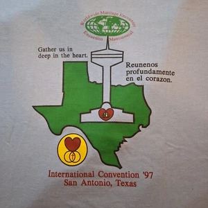 Vtg 90s World Wide Marriage Encounter T-Shirt Mens 2X San Antonio Texas 1997 - Picture 1 of 7