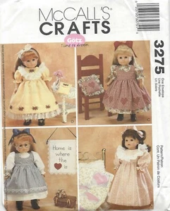Uncut Out-of-Print McCall's Pattern 3275 18" Doll Clothes & Craft Projects - Bild 1 von 2