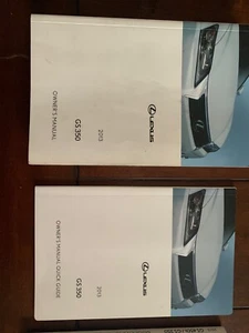 2013 Lexus GS350 Owner's Manuals includes Leather Case - Picture 1 of 3