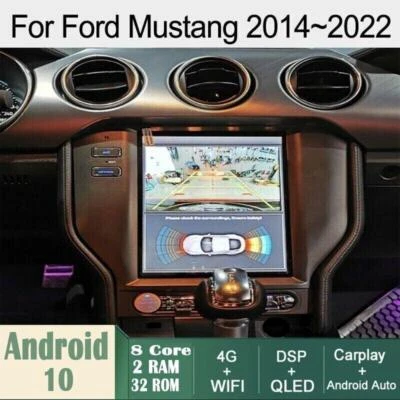 Car Android Gps Navigation Wifi 10.2" For Ford Mustang 14~22 Radio Carpaly 2+32 - Image 1 of 4