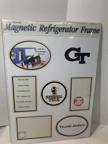 Vintage 1993 iceboxframes magnetic refrigerator frame -Georgia Tech GT Cover