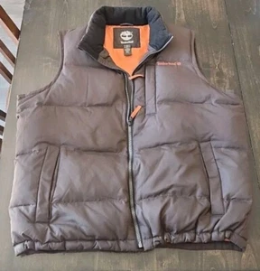 Timberland Puffer Vest - 70% Down 30% Feather Brown Men's XL - Picture 1 of 6