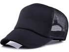 Black Plain Trucker Mesh Hat Snapback Blank Baseball Cap Adjustable Size