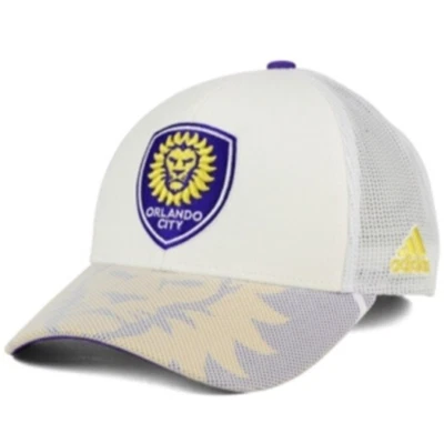 Orlando City SC Adidas Climalite Snapback Sombrero Off-White/Púrpura Malla AEROREADY Foto 1 de 4