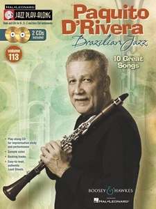 Paquito D'Rivera Brazilian Jazz Play-Along Vol 113 Bb Eb BC Sheet Music Book CD - Picture 1 of 1