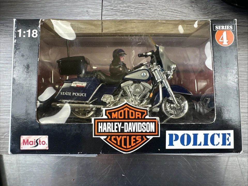 Maisto 1:18 Policía Estatal de Florida Harley Davidson Motocicleta Die Cast Serie 4 Foto 1 de 1