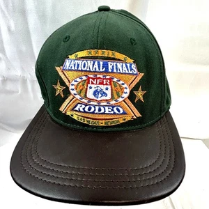 Gorra Rodeo 491 de 999 Finales Nacionales XXXIX 39º Verde con Billete de Cuero Hecha en EE. UU. - Imagen 1 de 7