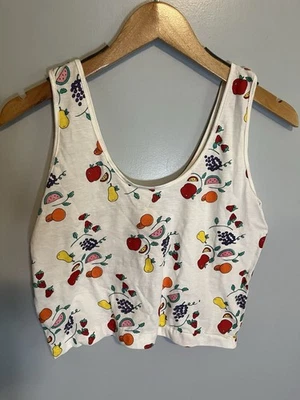 Vintage Fruit Crop Tank Large Summer Cotton NWT Get Together - Image 1 of 4
