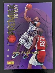 1995 Signature Rookies Promo JERRY STACKHOUSE AUTO ROOKIE /1000 North Carolina - Picture 1 of 2