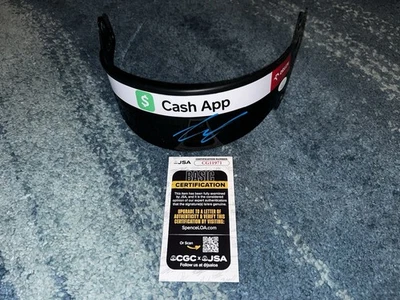 Capacete tamanho completo assinado por Liam Lawson viseira somente Visa Cash App JSA autêntico - Imagem 1 de 3