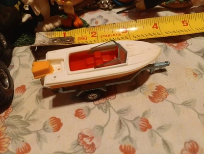 Rare Vtg Japan Tomica No.71 Boat-n-Trailer Yamaha Yellow-n-White Collectible GC! - Image 1 of 4