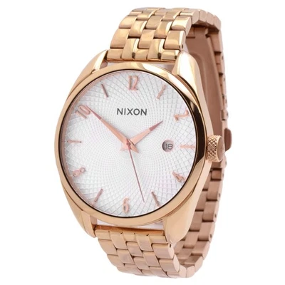 Reloj pulsera de cuarzo Nixon A4182183 para mujer Bullet Date esfera blanca Foto 1 de 3