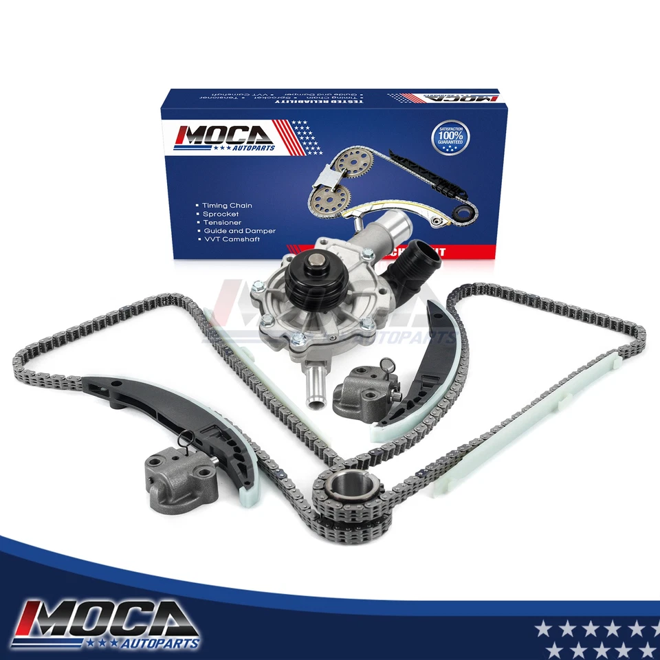 Kit de cadena de distribución con bomba de agua para 03-09 Ford Fusion Mazda 6 Mercury Milan 3,0 L Foto 1 de 4