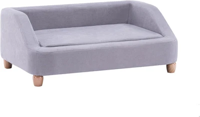 36 pulgadas Sofá rectangular gris microfibra para perros de tamaño mediano, elegante y M Foto 1 de 4