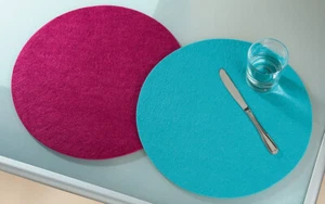 Reposavasos de fieltro como nuevo 35 cm juego de espacio posavasos de fieltro 3 mm mesa decoración vidrio jarrón - Imagen 1 de 2