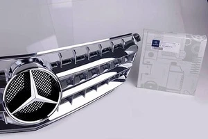 2008 09 10 for Mercedes C230 C250 C280 C300 C350 W204 Sport Grille Shiny Chrome - Picture 1 of 3